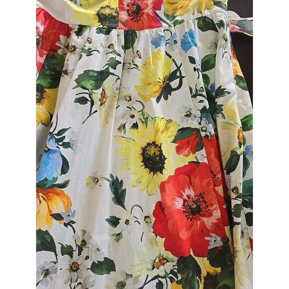 Zara Midi Dress Multicolored Floral Size Small - Picture 7 of 12